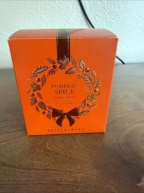 Pottery Barn Orange Pumpkin Spice Decorative Candle